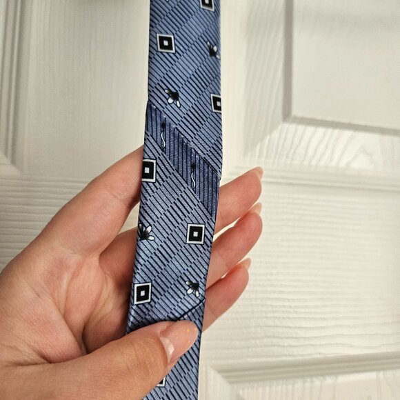 Thomas Blue Tie with Flies - Formal Wear with a Twist - Picture 3 of 11